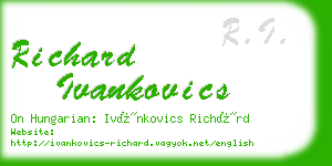 richard ivankovics business card